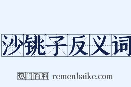 沙铫子反义词是什么意思的图片